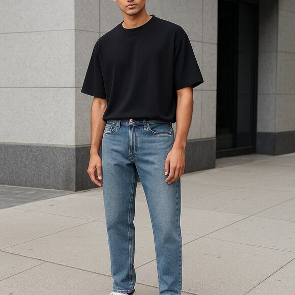 Cotton On Tapered Leg Jeans Men's 36 x 30 Recycled Denim NEW - Picture 1 of 4